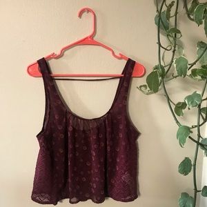 Hollister Deep Red Print Tank Top
